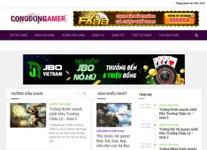 How congdonggamer.com looks like on a tablet such as an iPad.
