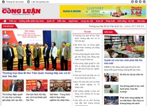 How congluan.vn looks like on a tablet such as an iPad.