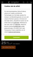 How congstar.de looks like on a mobile device such as an iPhone.