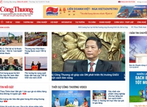How congthuong.vn looks like on a tablet such as an iPad.