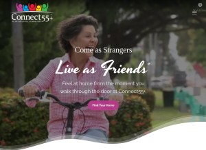 How connect55.com looks like on a tablet such as an iPad.