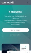 How connectad.io looks like on a mobile device such as an iPhone.