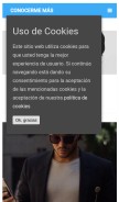 How conocermemas.com looks like on a mobile device such as an iPhone.