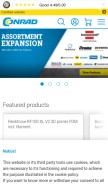 How conrad.com looks like on a mobile device such as an iPhone.