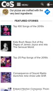How consequenceofsound.net looks like on a mobile device such as an iPhone.