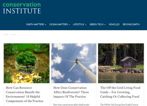 How conservationinstitute.org looks like on a tablet such as an iPad.