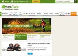 How consoglobe.com looks like on a tablet such as an iPad.
