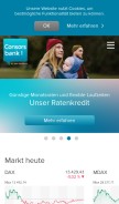 How consorsbank.de looks like on a mobile device such as an iPhone.
