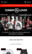 How conspilover.com looks like on a mobile device such as an iPhone.