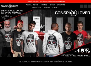 How conspilover.com looks like on a tablet such as an iPad.