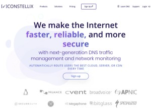How constellix.net looks like on a tablet such as an iPad.