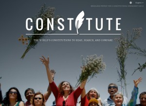 How constituteproject.org looks like on a tablet such as an iPad.