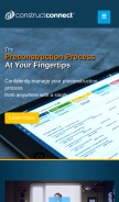 How constructconnect.com looks like on a mobile device such as an iPhone.