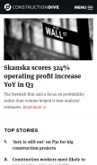 How constructiondive.com looks like on a mobile device such as an iPhone.