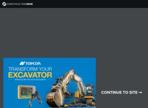 How constructiondive.com looks like on a tablet such as an iPad.
