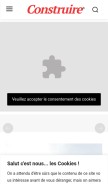 How construire.fr looks like on a mobile device such as an iPhone.