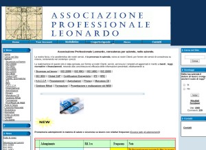 How consulenzaleonardo.com looks like on a tablet such as an iPad.