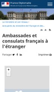 How consulfrance.org looks like on a mobile device such as an iPhone.
