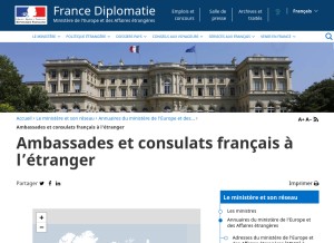 How consulfrance.org looks like on a tablet such as an iPad.