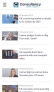 How consultancy.uk looks like on a mobile device such as an iPhone.