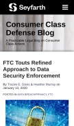 How consumerclassdefense.com looks like on a mobile device such as an iPhone.