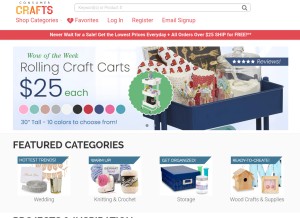 How consumercrafts.com looks like on a tablet such as an iPad.