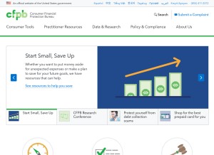 How consumerfinance.gov looks like on a tablet such as an iPad.