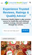 How consumerhealthdigest.com looks like on a mobile device such as an iPhone.