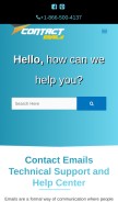 How contact-emails.com looks like on a mobile device such as an iPhone.