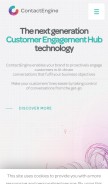 How contactengine.com looks like on a mobile device such as an iPhone.