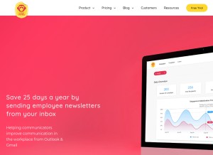 How contactmonkey.com looks like on a tablet such as an iPad.