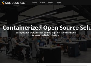 How containerize.com looks like on a tablet such as an iPad.