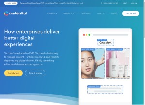 How contentful.com looks like on a tablet such as an iPad.