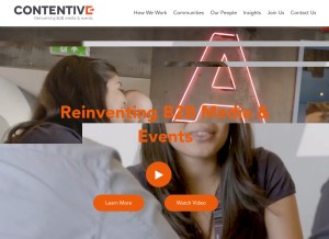 How contentive.com looks like on a tablet such as an iPad.