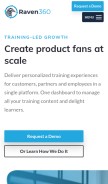 How contentraven.com looks like on a mobile device such as an iPhone.