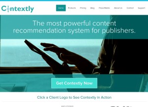 How context.ly looks like on a tablet such as an iPad.