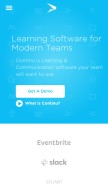 How continu.co looks like on a mobile device such as an iPhone.