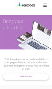 How contobox.com looks like on a mobile device such as an iPhone.