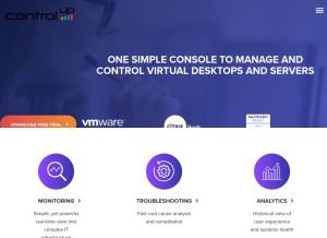 How controlup.com looks like on a tablet such as an iPad.