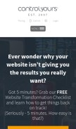How controlyours.com looks like on a mobile device such as an iPhone.