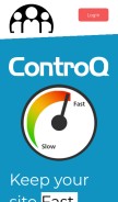 How controq.com looks like on a mobile device such as an iPhone.