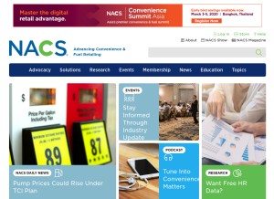 How convenience.org looks like on a tablet such as an iPad.