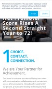 How convergeone.com looks like on a mobile device such as an iPhone.