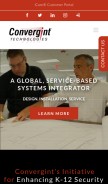 How convergint.com looks like on a mobile device such as an iPhone.