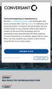 How conversantmedia.eu looks like on a mobile device such as an iPhone.