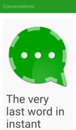 How conversations.im looks like on a mobile device such as an iPhone.