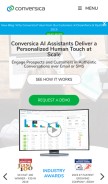 How conversica.com looks like on a mobile device such as an iPhone.
