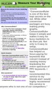 How conversionruler.com looks like on a mobile device such as an iPhone.