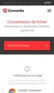 How convertio.co looks like on a mobile device such as an iPhone.