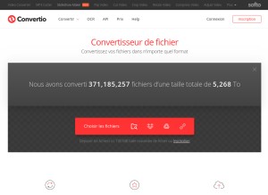 How convertio.co looks like on a tablet such as an iPad.